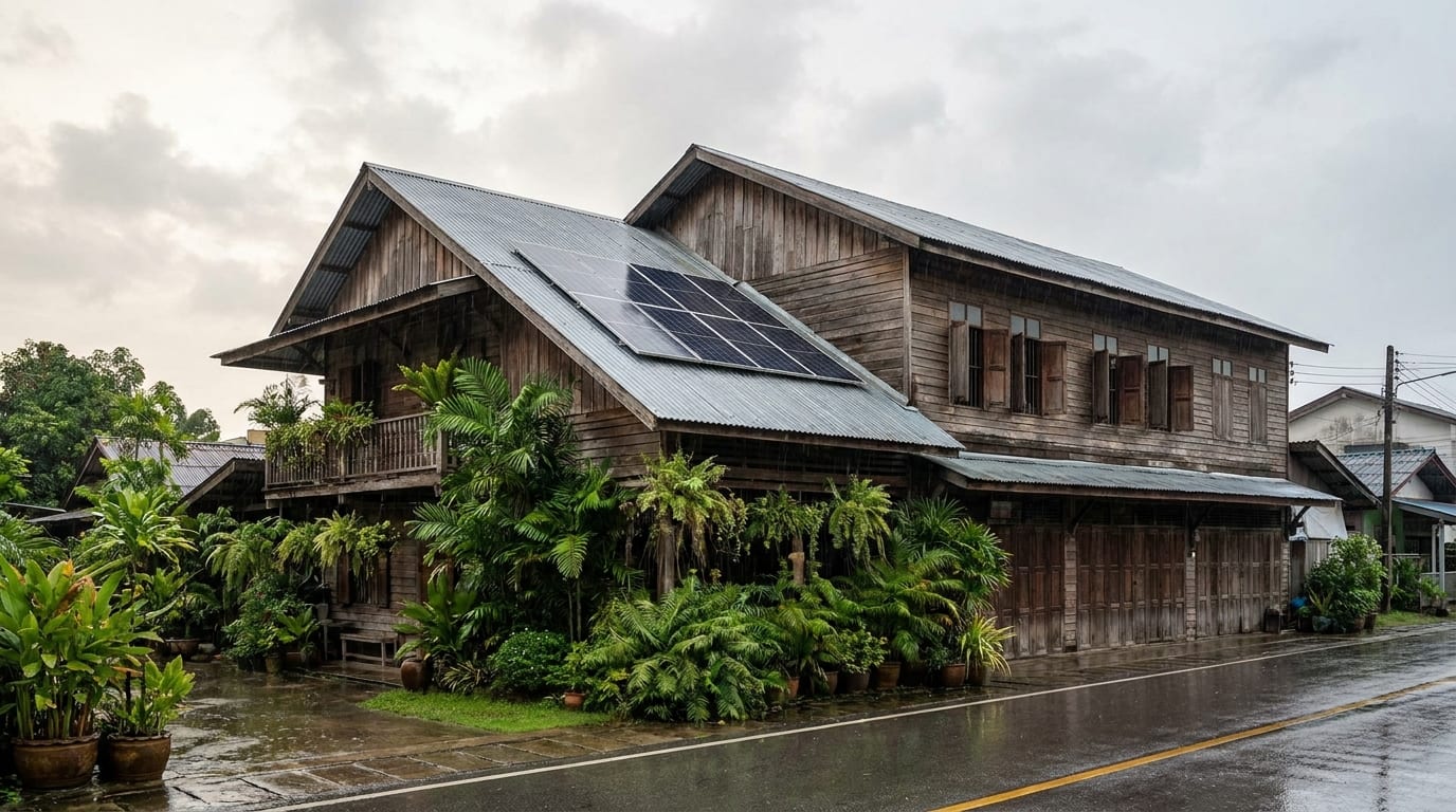 ติดตั้งโซล่าเซลล์ บ้านในหาดใหญ่ สงขลา ภาคใต้ ระบบ On-Grid 5kW PEA สงขลา ปี 2569